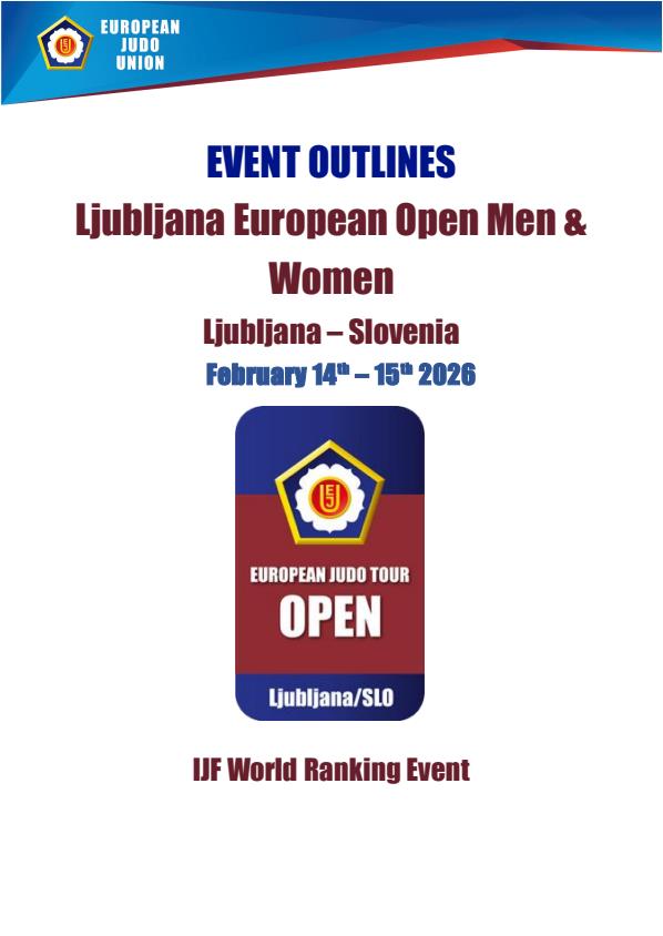 4 Judokas Navarros en la European Open de Judo de Slovenia. 14-02-26